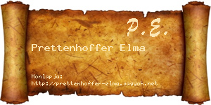 Prettenhoffer Elma névjegykártya